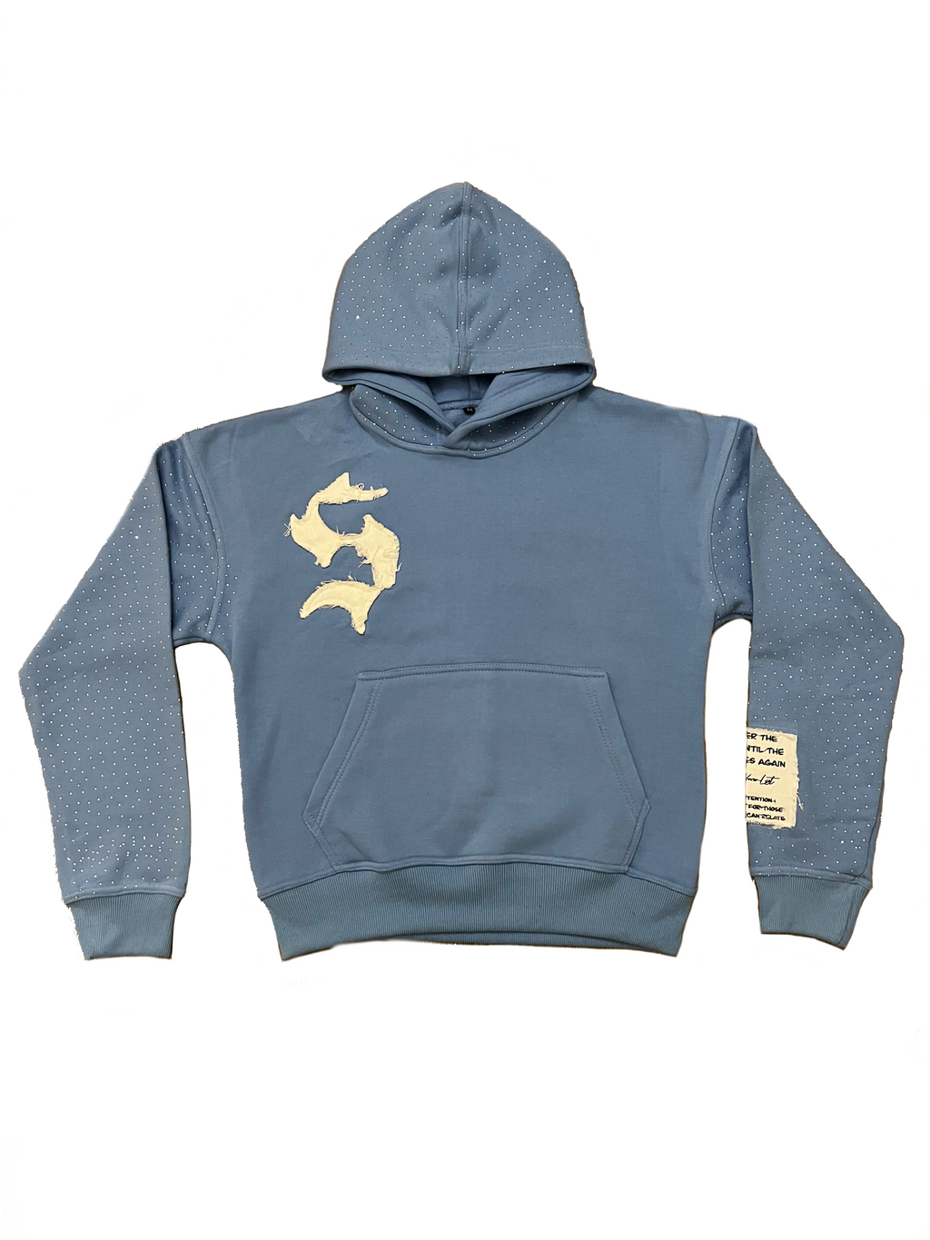 Signature Rhinestone Hoodie (UNC Blue)