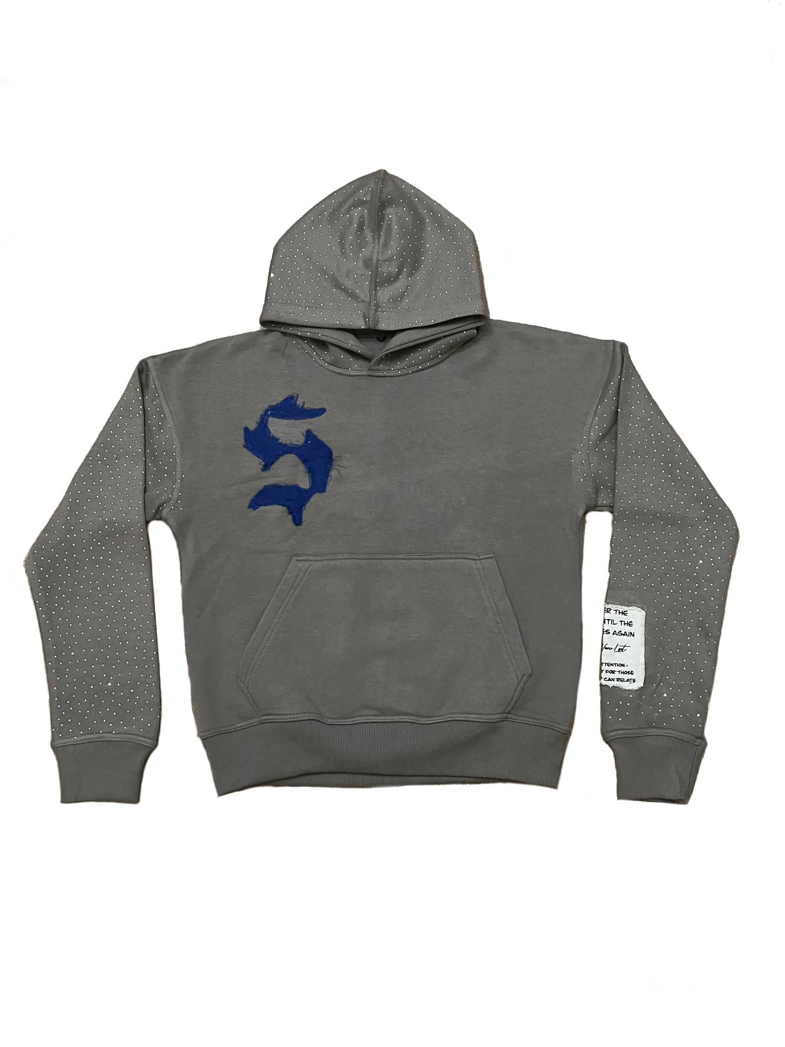 Signature Rhinestone Hoodie (Grey)