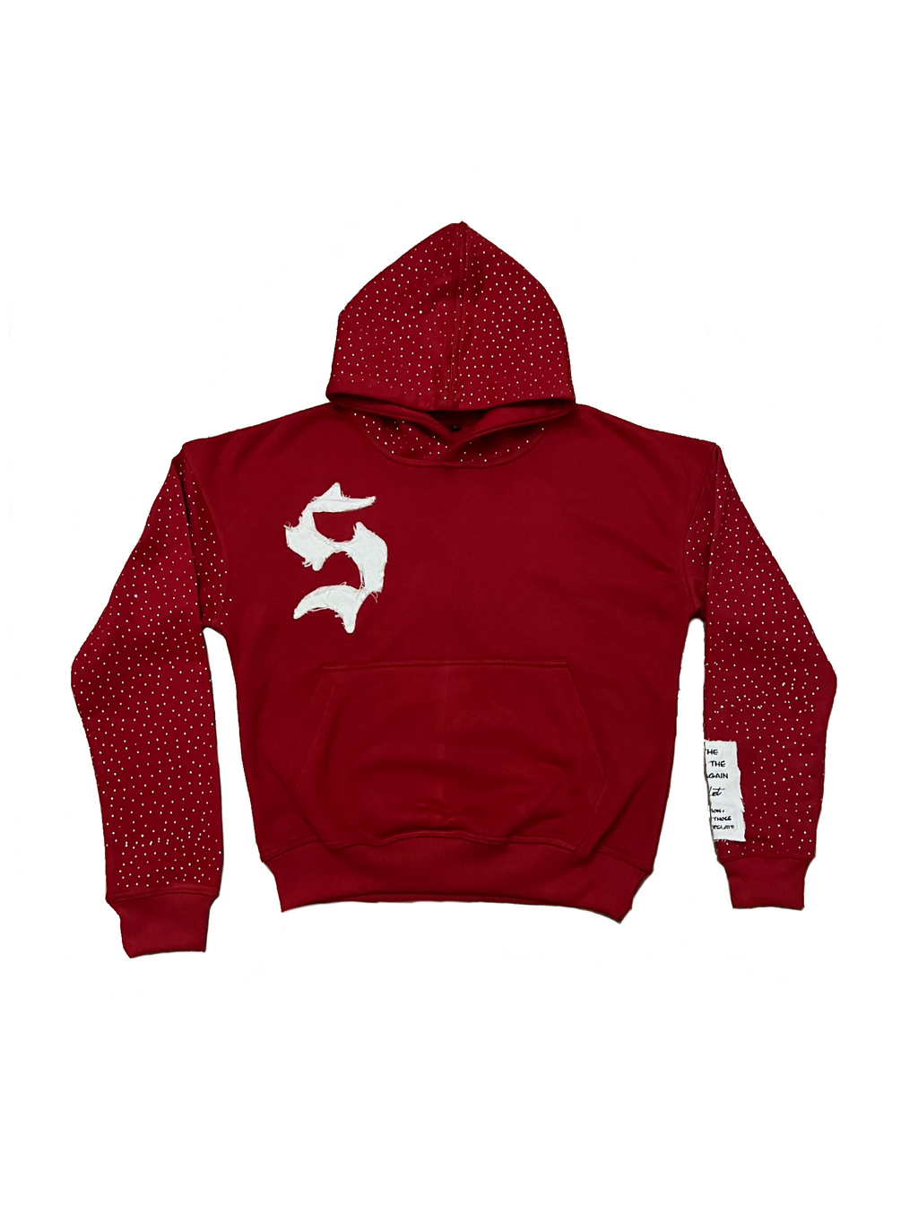 Signature Rhinestone Hoodie (Red)