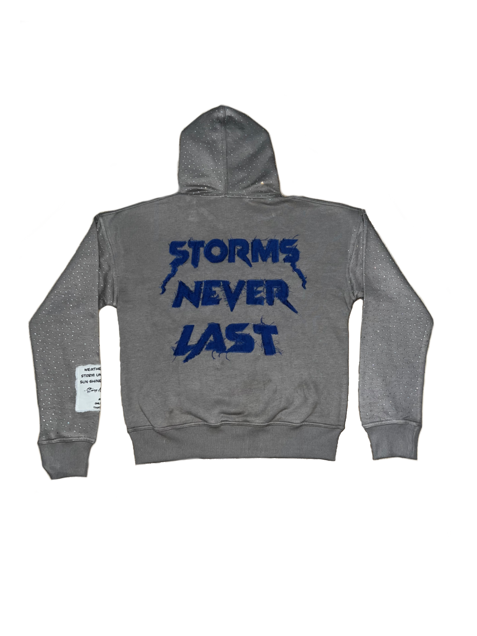 Signature Rhinestone Hoodie (Grey)