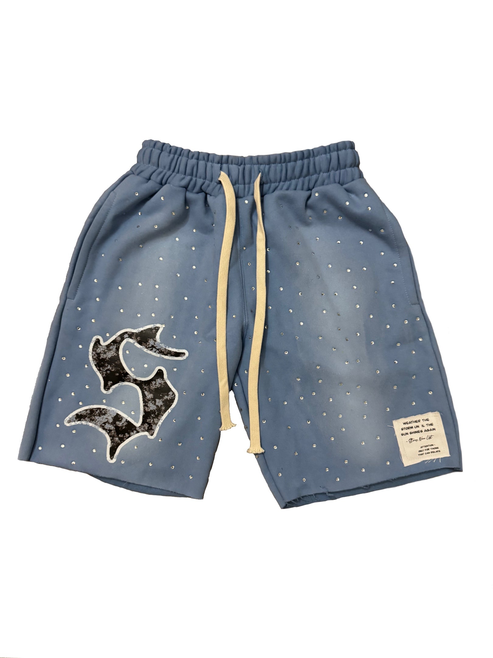 V2 Rhinestone Shorts (UNC Blue)