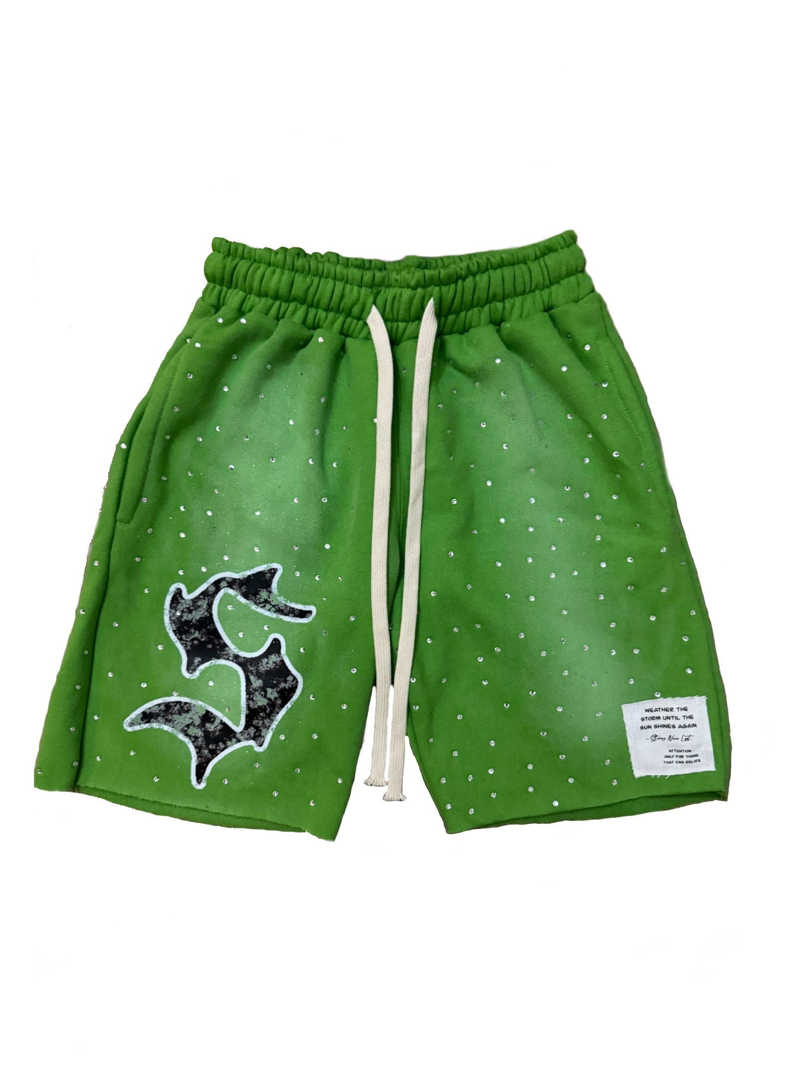 V2 Rhinestone Shorts (Green)