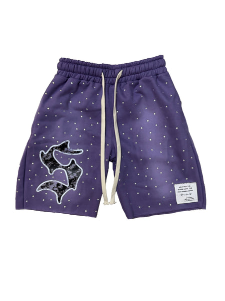 V2 Rhinestone Shorts (Purple)