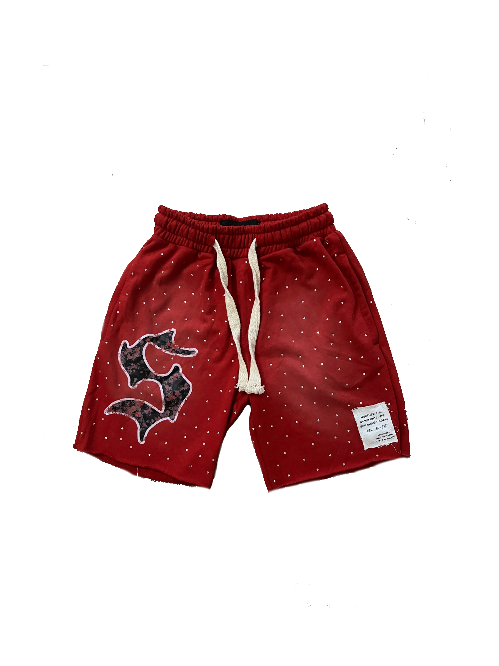 Rhinestone Shorts (Red)