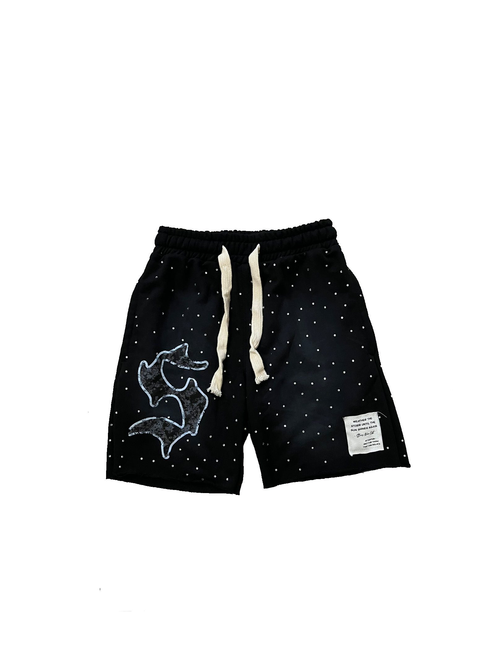 Rhinestone Shorts (Black)